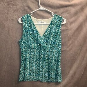 Turquoise blousy top